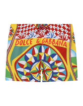 Nylon swim trunks with Carretto print -  | Dolce & Gabbana