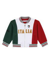 Jersey bomber jacket with Italy patch -  | Dolce & Gabbana