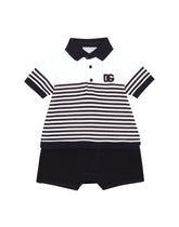 Piqué onesie with DG logo -  | Dolce & Gabbana
