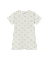 Jersey romper suit with DG logo print -  | Dolce &amp; Gabbana