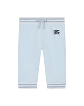 Cotton jersey jogging pants with DG logo print -  | Dolce &amp; Gabbana