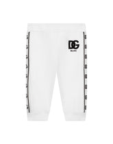 Jersey jogging pants with logo side band -  | Dolce & Gabbana