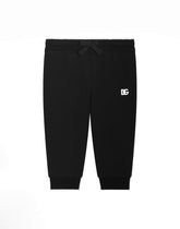Cotton fleece jogging pants with DG logo -  | Dolce &amp; Gabbana