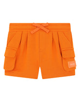 Jersey jogging shorts with logo plate -  | Dolce & Gabbana