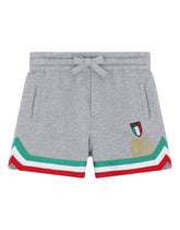 Jersey jogging shorts with DG logo print -  | Dolce & Gabbana