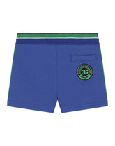 Jersey jogging shorts with DG logo band -  | Dolce &amp; Gabbana