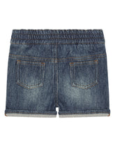 Jersey denim jogging shorts with DG logo -  | Dolce & Gabbana