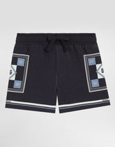 Sweatshirt-fabric shorts with print -  | Dolce &amp; Gabbana