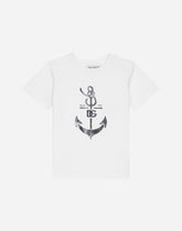 Jersey T-shirt with DG anchor print -  | Dolce &amp; Gabbana