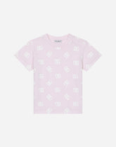 Jersey T-shirt with allover DG logo print -  | Dolce &amp; Gabbana