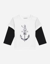 Jersey T-shirt with DG anchor print -  | Dolce &amp; Gabbana
