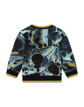Round-neck jersey sweatshirt with marbled print -  | Dolce & Gabbana