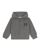 Zip-up hoodie with logo tag -  | Dolce &amp; Gabbana
