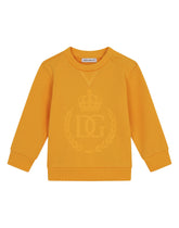 Round-neck sweatshirt with DG laurel print -  | Dolce & Gabbana