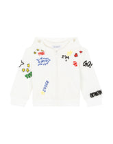 Love-print chenille hoodie -  | Dolce & Gabbana