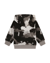 Jersey hoodie with camouflage print -  | Dolce & Gabbana
