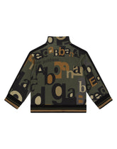 Zip-up jersey hoodie with logo print -  | Dolce & Gabbana
