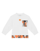 Jersey sweatshirt with camouflage details -  | Dolce & Gabbana