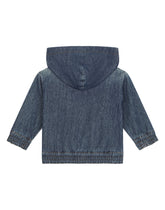 Zip-up stretch jersey denim hoodie -  | Dolce & Gabbana