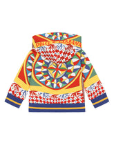 Zip-up jersey hoodie with Carretto print -  | Dolce & Gabbana