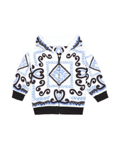Zip-up hoodie with Marina print -  | Dolce & Gabbana
