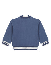 Button-up jersey sweatshirt with logo embroidery -  | Dolce & Gabbana