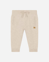 Cashmere jogging pants with DG logo -  | Dolce &amp; Gabbana