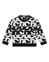 Round-neck sweater with jacquard DG logo -  | Dolce & Gabbana