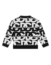 Round-neck sweater with jacquard DG logo -  | Dolce & Gabbana