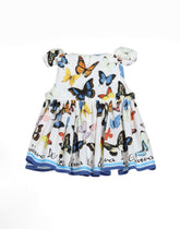 Poplin top with butterfly print -  | Dolce &amp; Gabbana