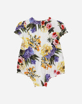 Garden-print poplin romper suit -  | Dolce & Gabbana
