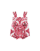 Majolica-print poplin romper suit -  | Dolce &amp; Gabbana