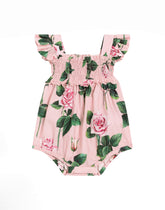 Rose-print poplin romper suit -  | Dolce &amp; Gabbana
