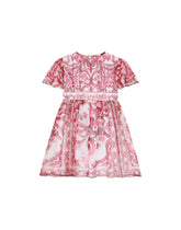 Majolica-print chiffon midi dress -  | Dolce & Gabbana