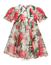 Carnation-print chiffon midi dress -  | Dolce & Gabbana