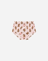 Poplin dress with baby leopard print -  | Dolce & Gabbana