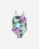 Bluebell-print one-piece swimsuit -  | Dolce & Gabbana