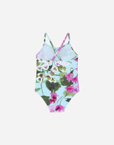 Bluebell-print one-piece swimsuit -  | Dolce & Gabbana