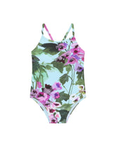 Bluebell-print one-piece swimsuit -  | Dolce & Gabbana