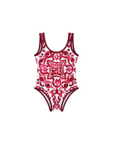 Majolica-print one-piece swimsuit -  | Dolce & Gabbana