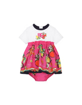Jersey and poplin midi dress with citrus print -  | Dolce & Gabbana