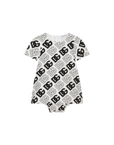 Interlock midi dress with DG logo print -  | Dolce & Gabbana