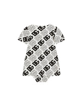 Interlock midi dress with DG logo print -  | Dolce & Gabbana