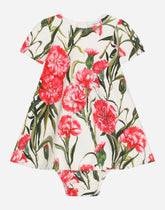 Carnation-print interlock dress -  | Dolce &amp; Gabbana