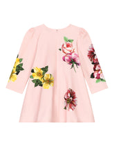 Interlock dress with bloomers and camellia print -  | Dolce & Gabbana