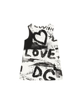 Short interlock dress with graffiti print -  | Dolce & Gabbana
