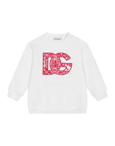 Long-sleeved jersey dress with majolica patch -  | Dolce & Gabbana
