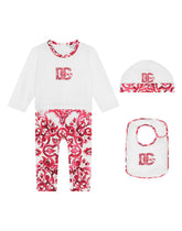 3-piece gift set in majolica-print jersey -  | Dolce & Gabbana