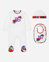 3-piece gift set in DG floral-print jersey -  | Dolce & Gabbana