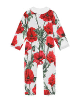 3-piece gift set in poppy-print jersey -  | Dolce & Gabbana